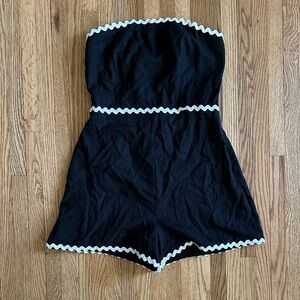 Princess Polly Black Smocked Romper